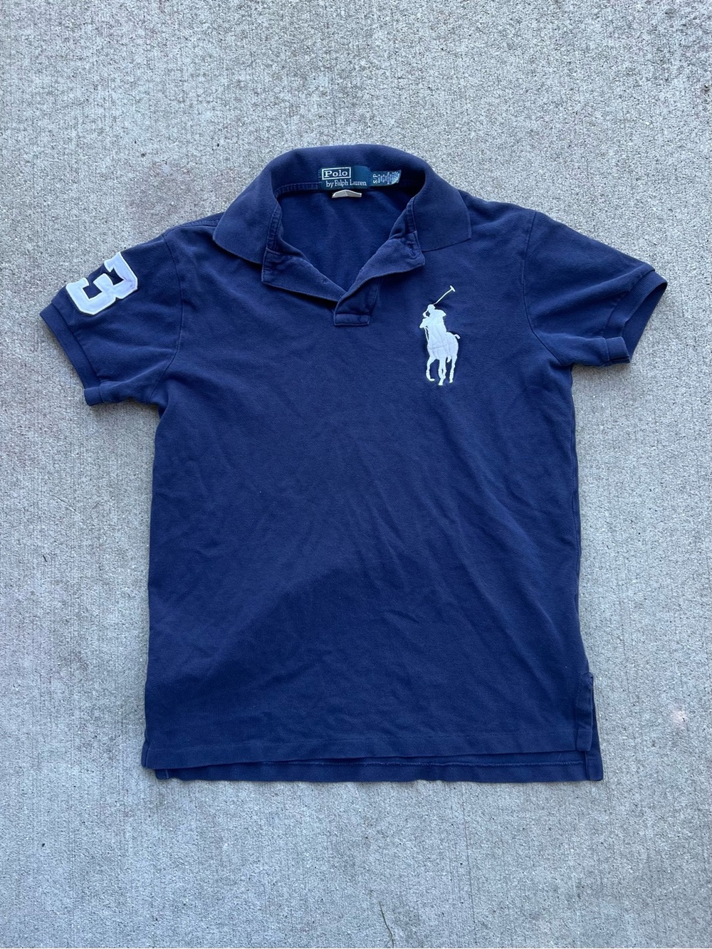 Polo by Ralph Lauren Navy Short Sleeve Polo with White Pony